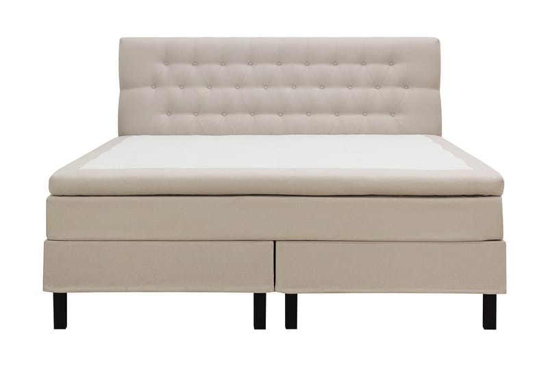 Hilton Komplett Sängpaket 160x200 cm Kontinentalsäng med diamant sänggavel - Beige - Möbler - Säng - Kontinentalsäng