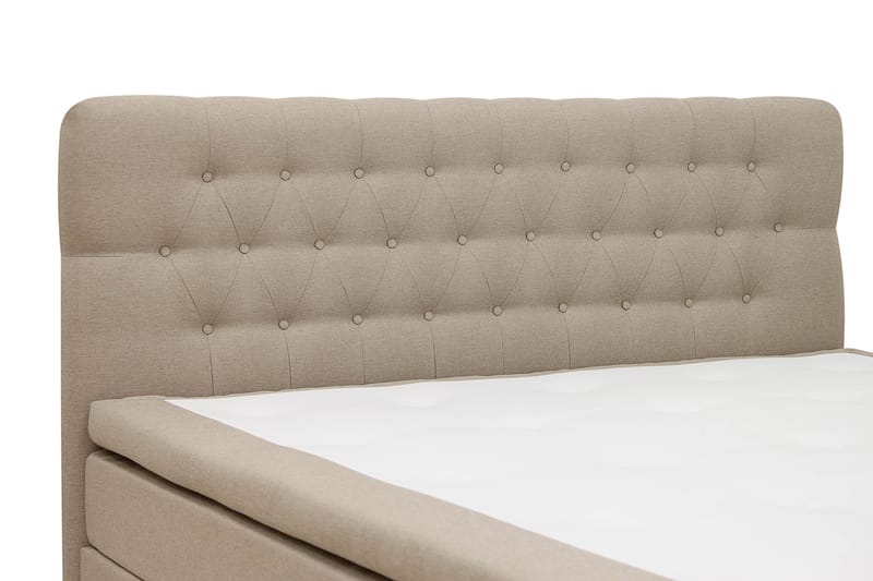 Hilton Komplett Sängpaket 160x200 cm Kontinentalsäng med diamant sänggavel - Beige - Möbler - Säng - Kontinentalsäng