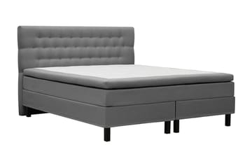 Hilton Komplett Sängpaket 160x200 cm Kontinentalsäng med diamant sänggavel - Grå - Möbler - Säng - Kontinentalsäng