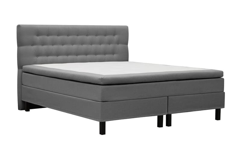 Hilton Komplett Sängpaket 160x200 cm Kontinentalsäng med diamant sänggavel - Grå - Möbler - Säng - Kontinentalsäng