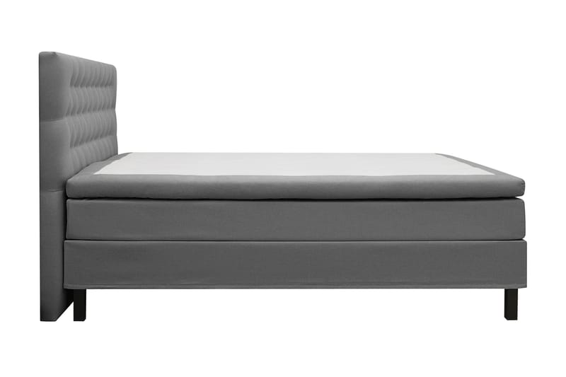 Hilton Komplett Sängpaket 160x200 cm Kontinentalsäng med diamant sänggavel - Grå - Möbler - Säng - Kontinentalsäng