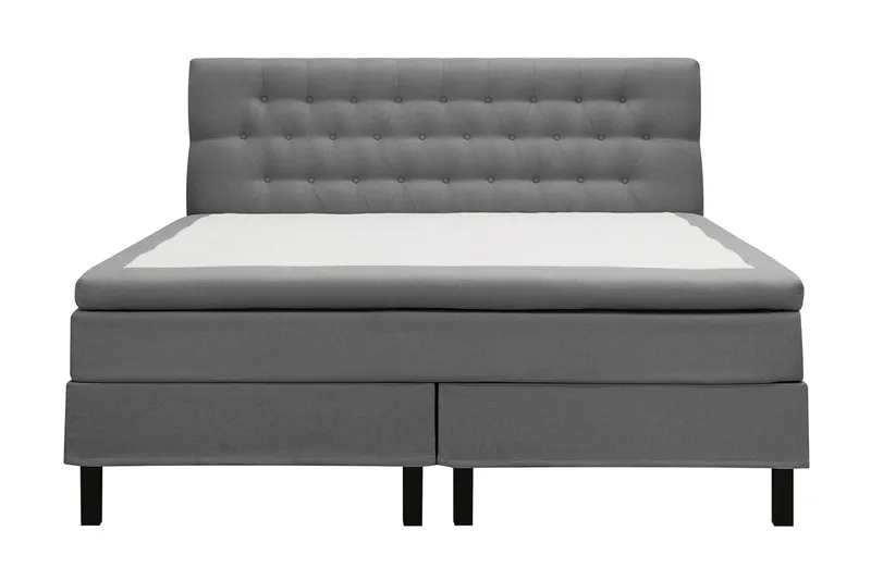 Hilton Komplett Sängpaket 160x200 cm Kontinentalsäng med diamant sänggavel - Grå - Möbler - Säng - Kontinentalsäng