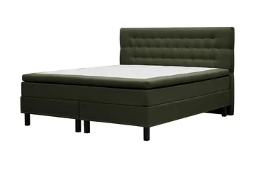 Hilton Komplett Sängpaket 160x200 cm Kontinentalsäng med diamant sänggavel - Grön - Möbler - Säng - Kontinentalsäng
