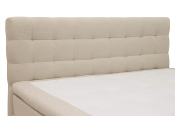 Hilton Komplett Sängpaket 160x200 cm Kontinentalsäng med rutad sänggavel - Beige / Teddy - Möbler - Säng - Kontinentalsäng