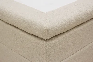 Hilton Komplett Sängpaket 160x200 cm Kontinentalsäng med rutad sänggavel - Beige / Teddy - Möbler - Säng - Kontinentalsäng