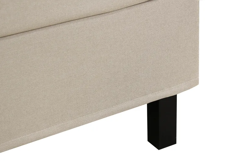 Hilton Komplett Sängpaket 160x200 cm Kontinentalsäng med rutad sänggavel - Beige - Möbler - Säng - Kontinentalsäng