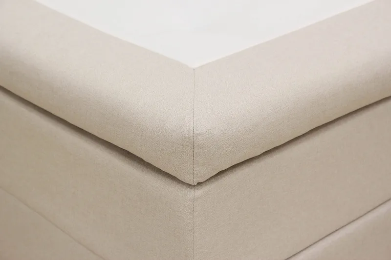Hilton Komplett Sängpaket 160x200 cm Kontinentalsäng med rutad sänggavel - Beige - Möbler - Säng - Kontinentalsäng