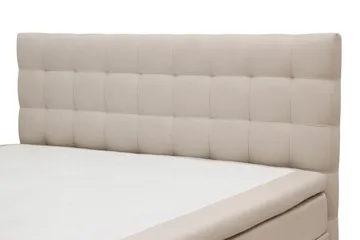 Hilton Komplett Sängpaket 160x200 cm Kontinentalsäng med rutad sänggavel - Beige - Möbler - Säng - Kontinentalsäng