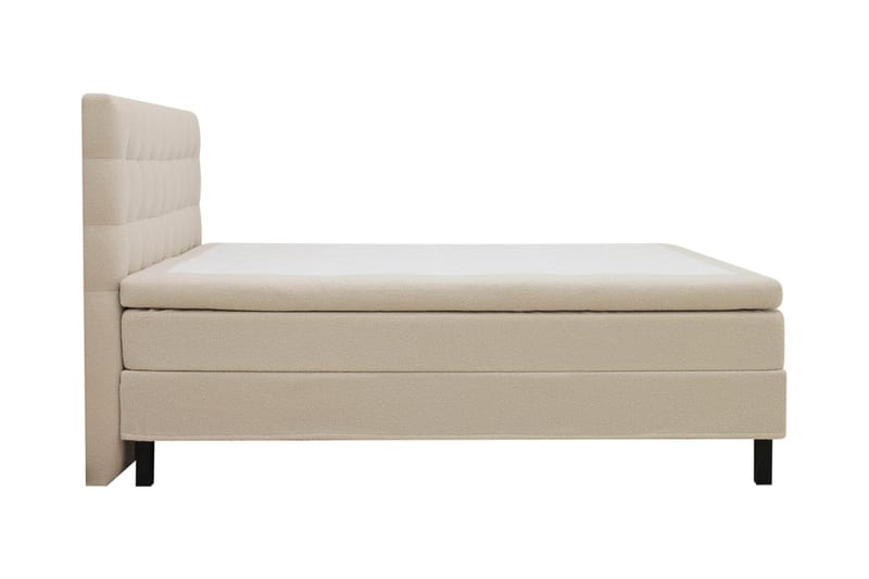 Hilton Komplett Sängpaket 160x200 cm Kontinentalsäng med rutad sänggavel - Beige - Möbler - Säng - Kontinentalsäng