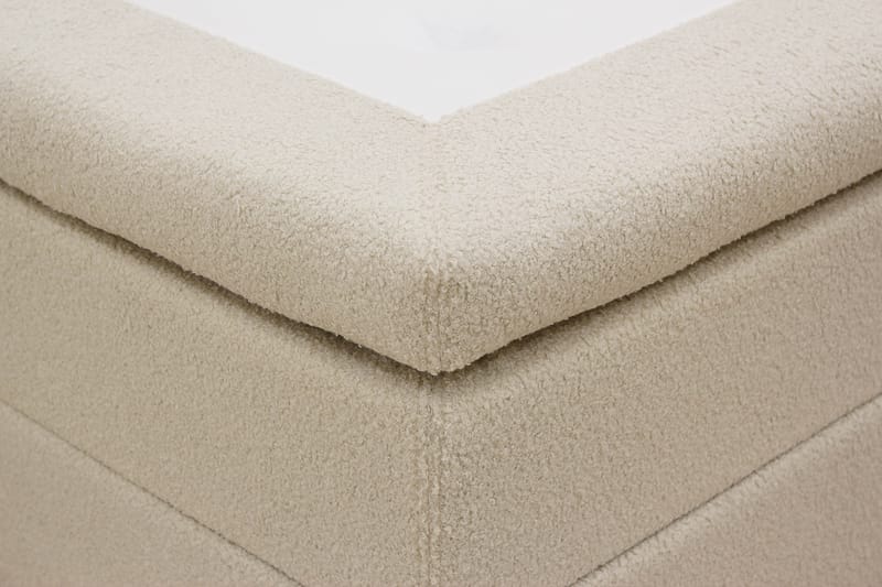 Hilton Komplett Sängpaket 160x200 cm Kontinentalsäng med rutad sänggavel - Beige - Möbler - Säng - Kontinentalsäng