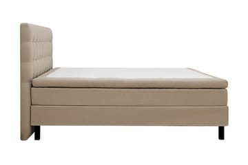 Hilton Komplett Sängpaket 160x200 cm Kontinentalsäng med rutad sänggavel - Beige - Möbler - Säng - Kontinentalsäng
