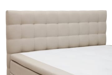 Hilton Komplett Sängpaket 160x200 cm Kontinentalsäng med rutad sänggavel - Beige - Möbler - Säng - Kontinentalsäng