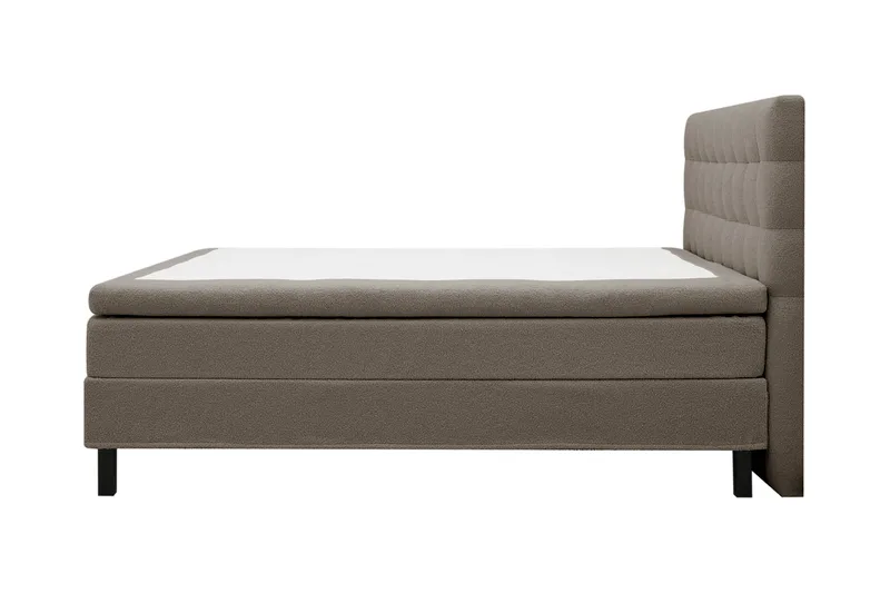 Hilton Komplett Sängpaket 160x200 cm Kontinentalsäng med rutad sänggavel - Brun / Teddy - Möbler - Säng - Kontinentalsäng