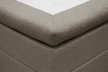 Hilton Komplett Sängpaket 160x200 cm Kontinentalsäng med rutad sänggavel - Brun / Teddy - Möbler - Säng - Kontinentalsäng