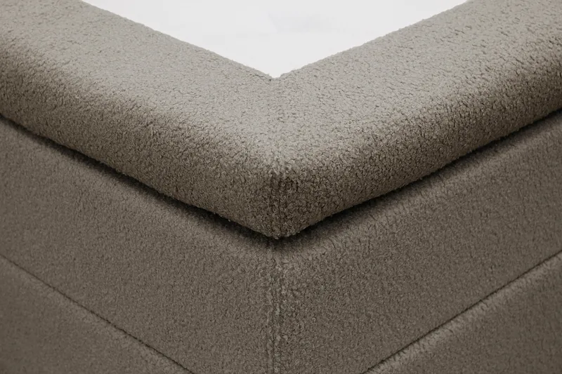 Hilton Komplett Sängpaket 160x200 cm Kontinentalsäng med rutad sänggavel - Brun / Teddy - Möbler - Säng - Kontinentalsäng