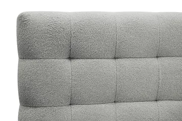 Hilton Komplett Sängpaket 160x200 cm Kontinentalsäng med rutad sänggavel - Grå / Teddy - Möbler - Säng - Kontinentalsäng