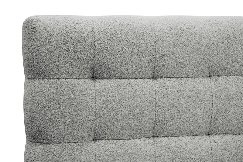 Hilton Komplett Sängpaket 160x200 cm Kontinentalsäng med rutad sänggavel - Grå / Teddy - Möbler - Säng - Kontinentalsäng