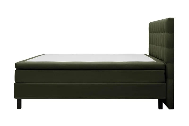 Hilton Komplett Sängpaket 160x200 cm Kontinentalsäng med rutad sänggavel - Grön - Möbler - Säng - Kontinentalsäng