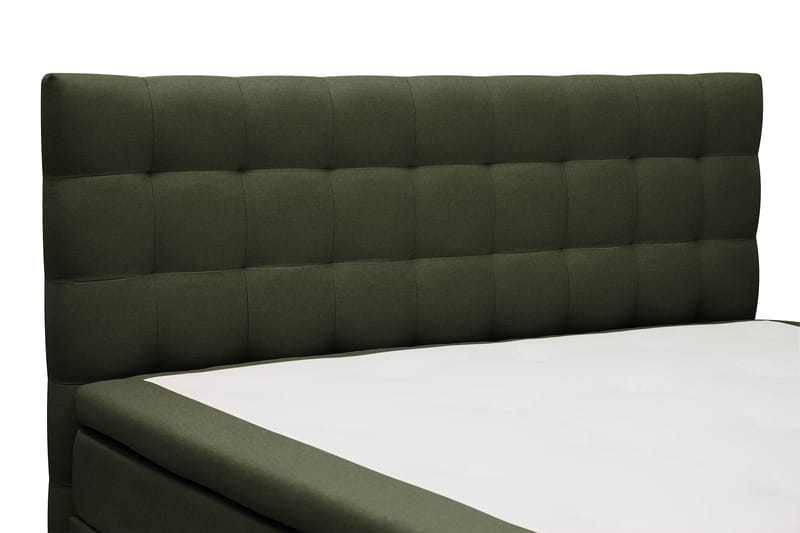 Hilton Komplett Sängpaket 160x200 cm Kontinentalsäng med rutad sänggavel - Grön - Möbler - Säng - Kontinentalsäng