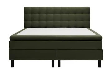 Hilton Komplett Sängpaket 160x200 cm Kontinentalsäng med rutad sänggavel - Grön - Möbler - Säng - Kontinentalsäng