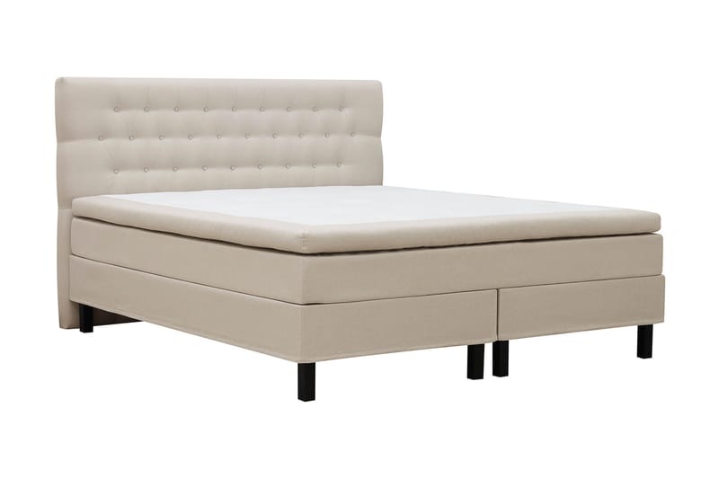 Hilton Komplett Sängpaket 180x200 cm Kontinentalsäng med diamant sänggavel - Beige - Möbler - Säng - Kontinentalsäng