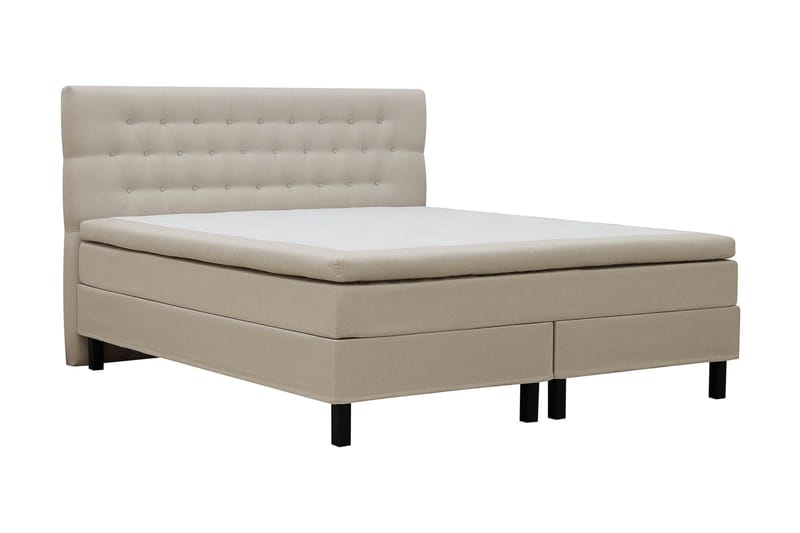 Hilton Komplett Sängpaket 180x200 cm Kontinentalsäng med diamant sänggavel - Beige - Möbler - Säng - Kontinentalsäng
