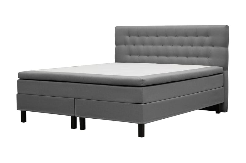 Hilton Komplett Sängpaket 180x200 cm Kontinentalsäng med diamant sänggavel - Grå - Möbler - Säng - Kontinentalsäng