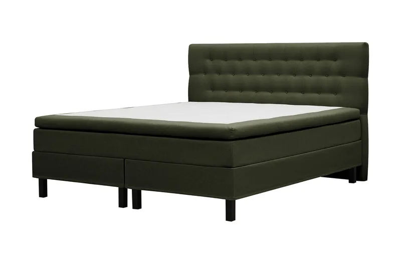 Hilton Komplett Sängpaket 180x200 cm Kontinentalsäng med diamant sänggavel - Grön - Möbler - Säng - Kontinentalsäng