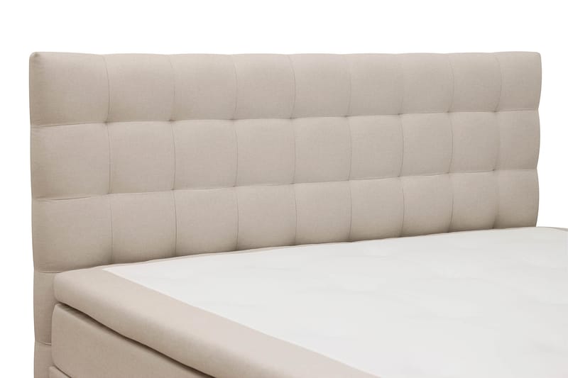 Hilton Komplett Sängpaket 180x200 cm Kontinentalsäng med rutad sänggavel - Beige - Möbler - Säng - Kontinentalsäng