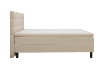 Hilton Komplett Sängpaket 180x200 cm Kontinentalsäng med rutad sänggavel - Beige - Möbler - Säng - Kontinentalsäng