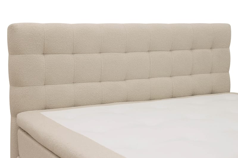 Hilton Komplett Sängpaket 180x200 cm Kontinentalsäng med rutad sänggavel - Beige - Möbler - Säng - Kontinentalsäng