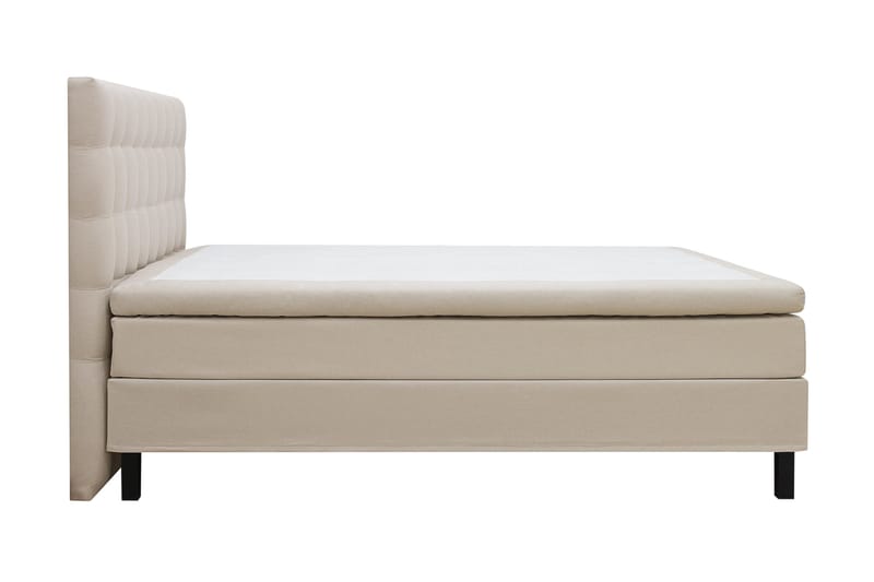 Hilton Komplett Sängpaket 180x200 cm Kontinentalsäng med rutad sänggavel - Beige - Möbler - Säng - Kontinentalsäng