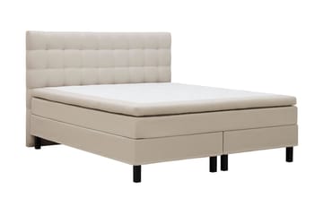 Hilton Komplett Sängpaket 180x200 cm Kontinentalsäng med rutad sänggavel - Beige - Möbler - Säng - Kontinentalsäng
