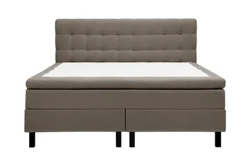 Hilton Komplett Sängpaket 180x200 cm Kontinentalsäng med rutad sänggavel - Brun - Möbler - Säng - Kontinentalsäng