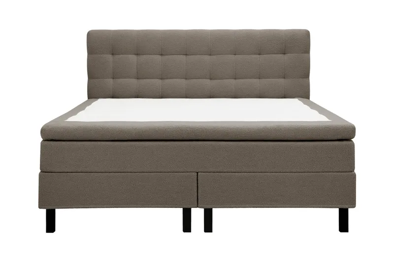 Hilton Komplett Sängpaket 180x200 cm Kontinentalsäng med rutad sänggavel - Brun - Möbler - Säng - Kontinentalsäng