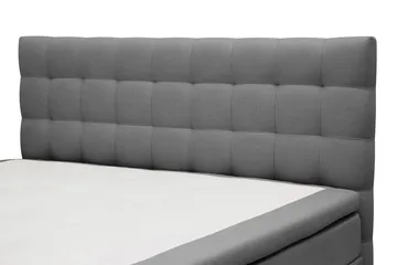 Hilton Komplett Sängpaket 180x200 cm Kontinentalsäng med rutad sänggavel - Grå - Möbler - Säng - Kontinentalsäng