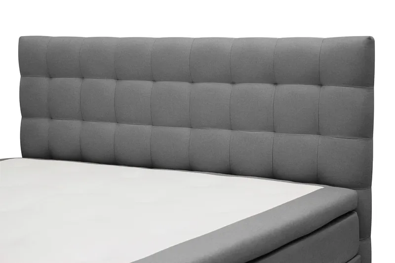 Hilton Komplett Sängpaket 180x200 cm Kontinentalsäng med rutad sänggavel - Grå - Möbler - Säng - Kontinentalsäng
