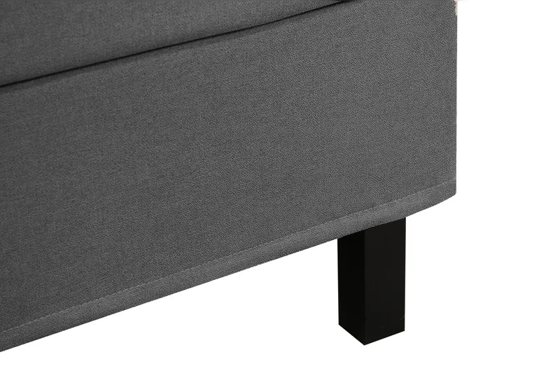 Hilton Komplett Sängpaket 180x200 cm Kontinentalsäng med rutad sänggavel - Grå - Möbler - Säng - Kontinentalsäng