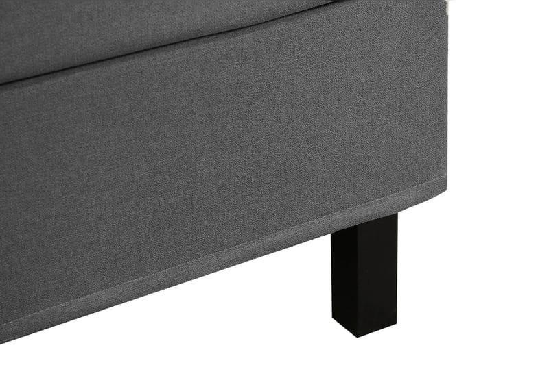 Hilton Komplett Sängpaket 180x200 cm Kontinentalsäng med rutad sänggavel - Grå - Möbler - Säng - Kontinentalsäng