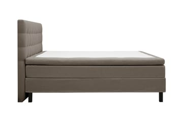 Hilton Komplett Sängpaket 180x200 cm Kontinentalsäng med rutad sänggavel i teddy - Brun - Möbler - Säng - Kontinentalsäng