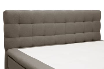 Hilton Komplett Sängpaket 180x200 cm Kontinentalsäng med rutad sänggavel i teddy - Brun - Möbler - Säng - Kontinentalsäng
