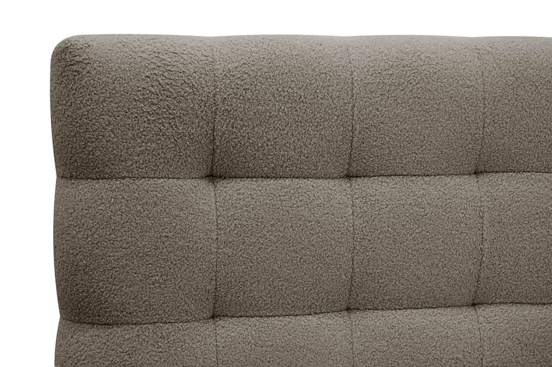 Hilton Komplett Sängpaket 180x200 cm Kontinentalsäng med rutad sänggavel i teddy - Brun - Möbler - Säng - Kontinentalsäng