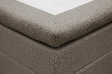 Hilton Komplett Sängpaket 180x200 cm Kontinentalsäng med rutad sänggavel i teddy - Brun - Möbler - Säng - Kontinentalsäng