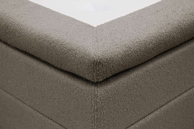 Hilton Komplett Sängpaket 180x200 cm Kontinentalsäng med rutad sänggavel i teddy - Brun - Möbler - Säng - Kontinentalsäng