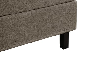 Hilton Komplett Sängpaket 180x200 cm Kontinentalsäng med rutad sänggavel i teddy - Brun - Möbler - Säng - Kontinentalsäng