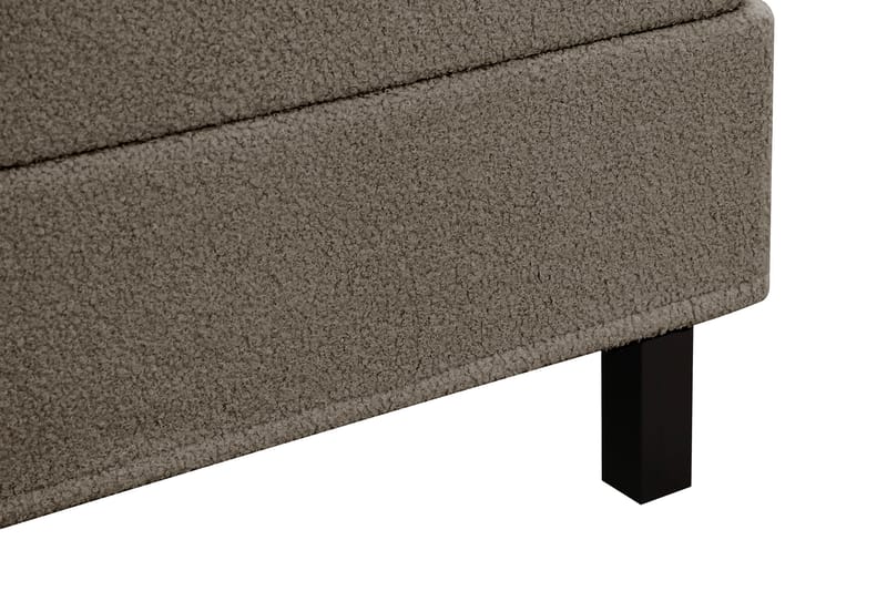 Hilton Komplett Sängpaket 180x200 cm Kontinentalsäng med rutad sänggavel i teddy - Brun - Möbler - Säng - Kontinentalsäng