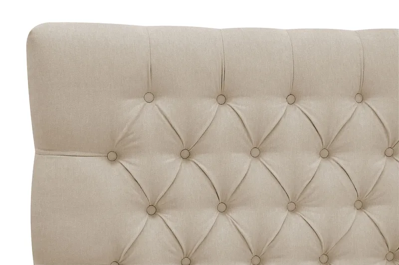 Hilton Lyx Komplett Sängpaket 160x200 cm Kontinentalsäng med knappad sänggavel - Beige - Möbler - Säng - Kontinentalsäng