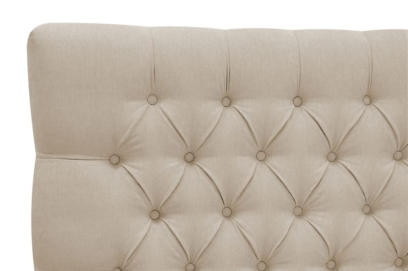 Hilton lyx Komplett Sängpaket 160x200 cm Kontinentalsäng med knappad sänggavel - Beige - Möbler - Säng - Kontinentalsäng