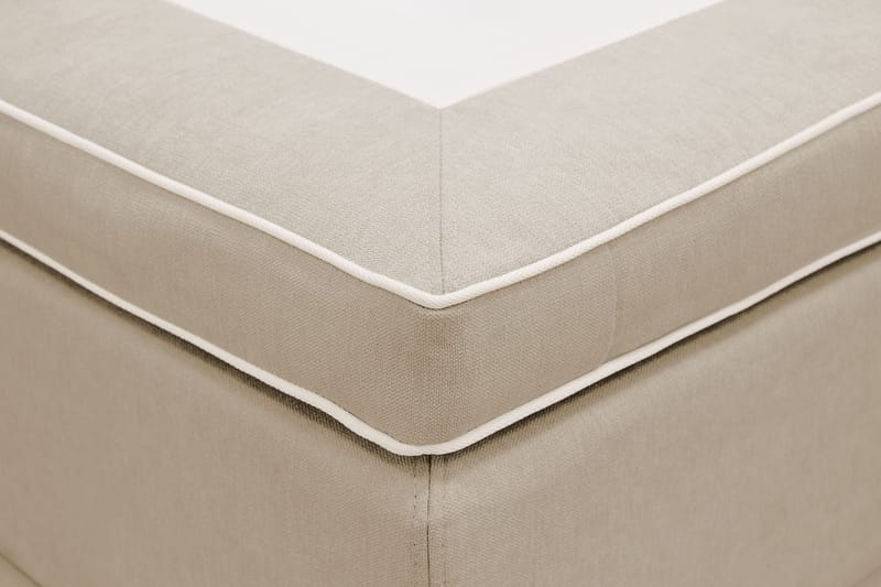 Hilton lyx Komplett Sängpaket 160x200 cm Kontinentalsäng med knappad sänggavel - Beige - Möbler - Säng - Kontinentalsäng