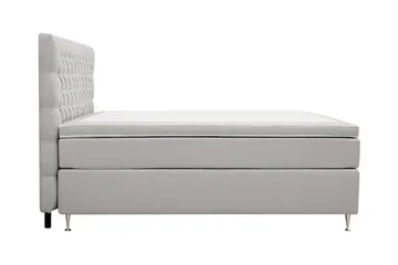 Hilton Lyx Komplett Sängpaket 160x200 cm Kontinentalsäng med knappad sänggavel - Grå - Möbler - Säng - Kontinentalsäng